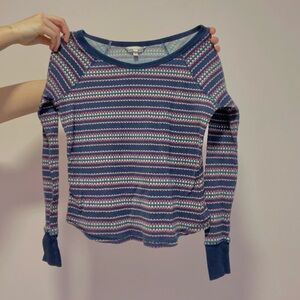 Victorias Secret Patterned Long Sleeve Top